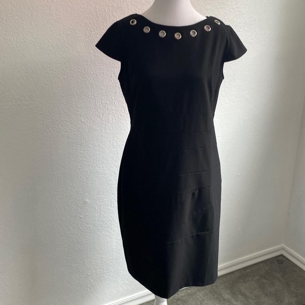 CB Dress Barn Black Sheath Dress Size 12